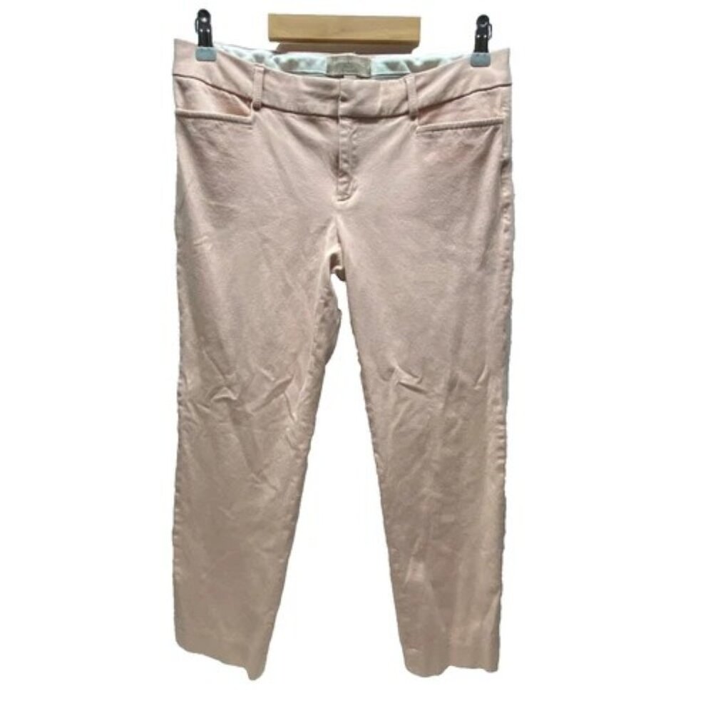 Banana Republic Dress Pants Women's 8 Soft Pink Sloan Fit Flat Front Stretch GUC